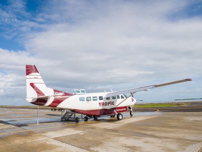 airplane at hanger