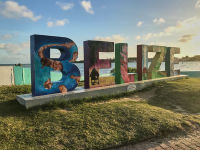 colorful sign of belize