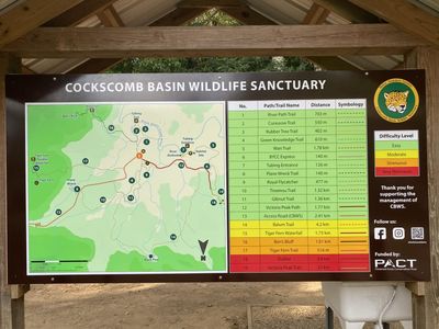 Updated trails available at Cockscomb Basin by Jacqueline Hazelaar list of trails at nature reserve