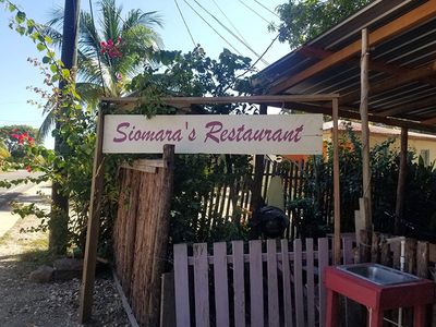 restaurant entrance signage